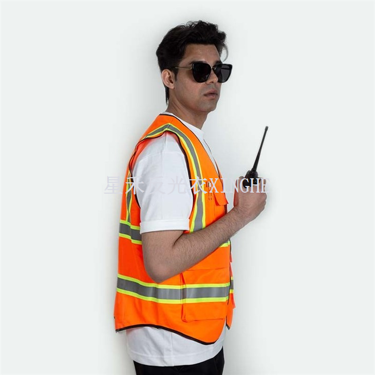 SUPREME Safety Vest (10 Pockets) Class 2 ANSI Tested OSHA Compliant Hi Vis Reflective PPE Surveyor
