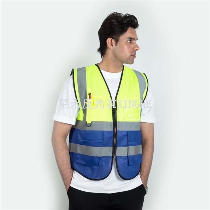 Безпечний світловідбиваючий будівельний жилет
